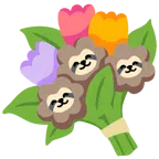 Faultier + Blumenstrauß