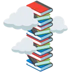 Wolke + Bücherstapel