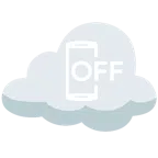 Wolke + Mobiltelefon aus