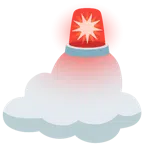 Wolke + Polizeilicht