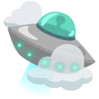 Wolke + fliegende Untertasse