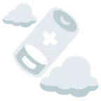 Wolke + schwache Batterie