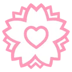 palo de corazones + flor blanca