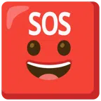 pulsante SOS + faccina con un gran sorriso