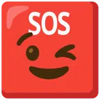 pulsante SOS + faccina che fa l’occhiolino