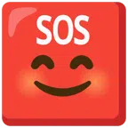 pulsante SOS + faccina con occhi sorridenti