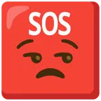 pulsante SOS + faccina contrariata