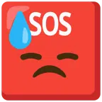 pulsante SOS + faccina abbattuta sudata