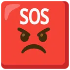 pulsante SOS + faccina arrabbiata