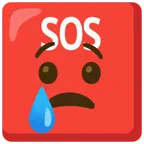 pulsante SOS + faccina che piange