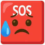pulsante SOS + faccina delusa ma sollevata