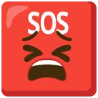 pulsante SOS + faccina stanca