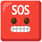pulsante SOS + faccina con smorfia