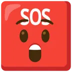 pulsante SOS + faccina stupita