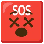 pulsante SOS + faccina frastornata