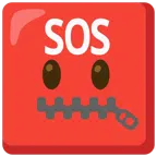 pulsante SOS + faccina con bocca con cerniera