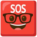 pulsante SOS + faccina nerd