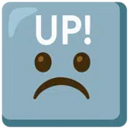 nút UP! + mặt cau mày