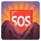 Sonnenaufgang über Bergen + SOS-Zeichen