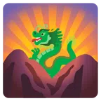 Sonnenaufgang über Bergen + Drache