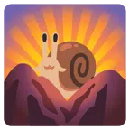 Sonnenaufgang über Bergen + Schnecke