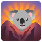 Sonnenaufgang über Bergen + Koala