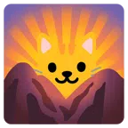 Sonnenaufgang über Bergen + Katzengesicht