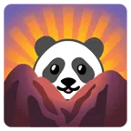 Sonnenaufgang über Bergen + Panda