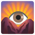 Sonnenaufgang über Bergen + Auge