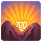 Sonnenaufgang über Bergen + 100 Punkte