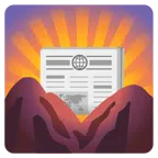 Sonnenaufgang über Bergen + Zeitung
