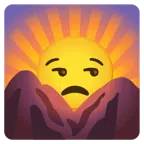 Sonnenaufgang über Bergen + verstimmtes Gesicht