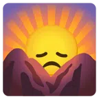 Sonnenaufgang über Bergen + enttäuschtes Gesicht