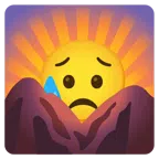 Sonnenaufgang über Bergen + trauriges aber erleichtertes Gesicht