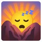 Sonnenaufgang über Bergen + schlafendes Gesicht