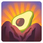 Sonnenaufgang über Bergen + Avocado