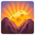 Sonnenaufgang über Bergen + Käsestück