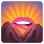 Sonnenaufgang über Bergen + auf Lippe beißen