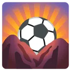 Sonnenaufgang über Bergen + Fußball