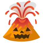 Vulkan + Halloweenkürbis