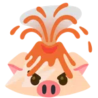 Vulkan + Schweinegesicht