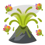 Vulkan + Blumenstrauß