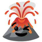 Vulkan + zwinkerndes Gesicht