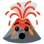 Vulkan + verdutztes Gesicht