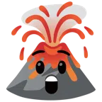 Vulkan + erstauntes Gesicht
