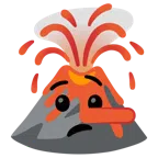 Vulkan + lügendes Gesicht