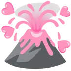 Vulkan + pinkes Herz