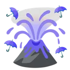 Vulkan + Regenschirm