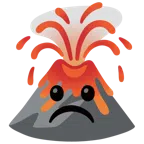 Vulkan + düsteres Gesicht