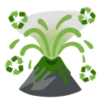 Vulkan + Recycling-Symbol